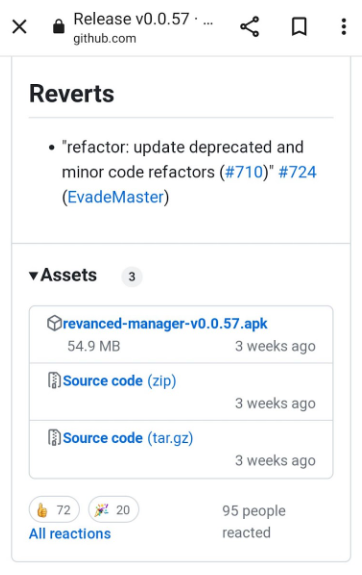 APK Installation for ReVanced Manager